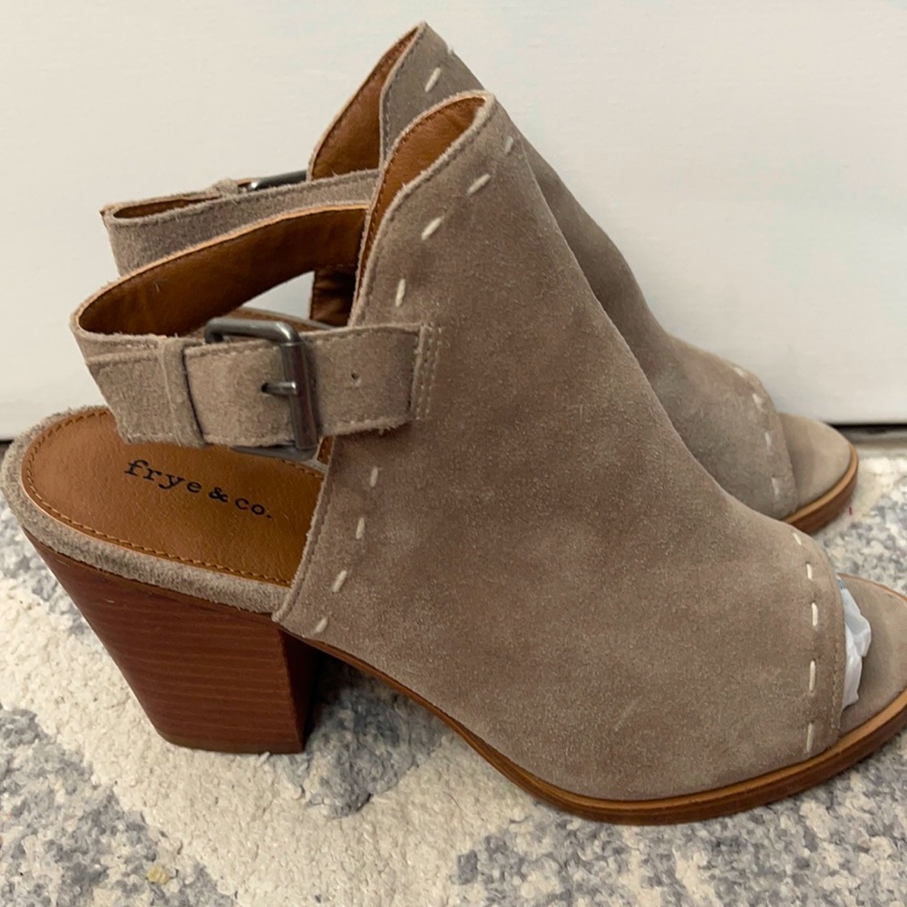 Frye & Co. Donna Suede Slingback Heel Size10m Ash